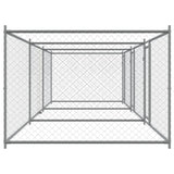 NNEVL Dog Cage with Doors Grey 6x2x1.5 m Galvanised Steel