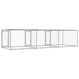 NNEVL Dog Cage with Doors Grey 6x2x1.5 m Galvanised Steel