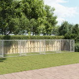 NNEVL Dog Cage with Doors Grey 12x2x1.5 m Galvanised Steel