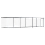 NNEVL Dog Cage with Door Grey 6x2x1.5 m Galvanised Steel