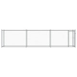 NNEVL Dog Cage with Door Grey 6x2x1.5 m Galvanised Steel