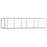 NNEVL Dog Cage with Door Grey 6x2x1.5 m Galvanised Steel
