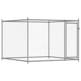 NNEVL Dog Cage with Door Grey 6x2x1.5 m Galvanised Steel