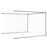 NNEVL Dog Cage with Door Grey 6x2x1.5 m Galvanised Steel