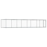 NNEVL Dog Cage with Door Grey 8x2x1.5 m Galvanised Steel
