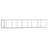 NNEVL Dog Cage with Door Grey 8x2x1.5 m Galvanised Steel