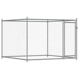 NNEVL Dog Cage with Door Grey 8x2x1.5 m Galvanised Steel