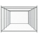 NNEVL Dog Cage with Door Grey 10x2x1.5 m Galvanised Steel