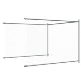 NNEVL Dog Cage with Door Grey 10x2x1.5 m Galvanised Steel