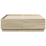 NNEVL Bed Frame without Mattress Sonoma Oak 135x190 cm