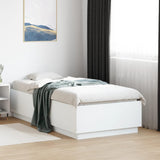 NNEVL Bed Frame White 90x190 cm Engineered Wood