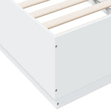 NNEVL Bed Frame White 90x190 cm Engineered Wood
