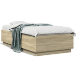 NNEVL Bed Frame without Mattress Sonoma Oak 90x190 cm