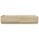 NNEVL Bed Frame without Mattress Sonoma Oak 90x190 cm