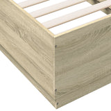 NNEVL Bed Frame without Mattress Sonoma Oak 90x190 cm