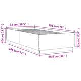 NNEVL Bed Frame without Mattress Sonoma Oak 90x190 cm