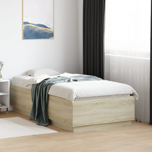 NNEVL Bed Frame without Mattress Sonoma Oak 90x190 cm