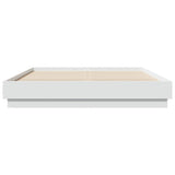 NNEVL Bed Frame White 150x200 cm Engineered Wood