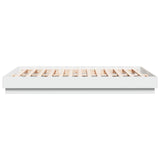 NNEVL Bed Frame White 150x200 cm Engineered Wood