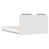 NNEVL Bed Frame without Mattress White 135x190 cm
