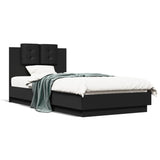 NNEVL Bed Frame without Mattress Black 90x190 cm