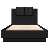 NNEVL Bed Frame without Mattress Black 90x190 cm