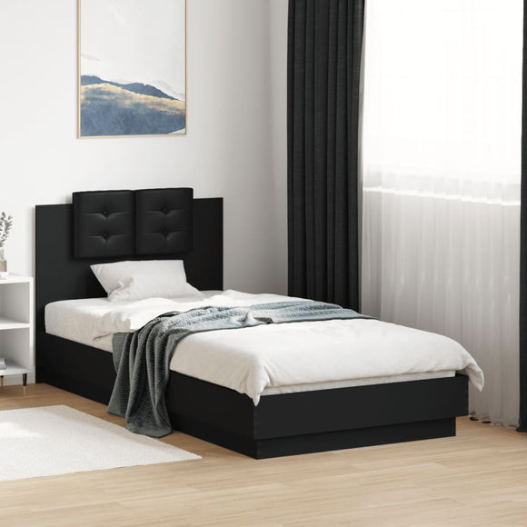 NNEVL Bed Frame without Mattress Black 90x190 cm