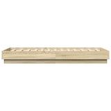 NNEVL Bed Frame without Mattress Sonoma Oak 90x190 cm Engineered Wood
