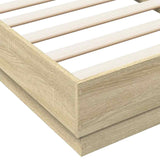NNEVL Bed Frame without Mattress Sonoma Oak 90x190 cm Engineered Wood