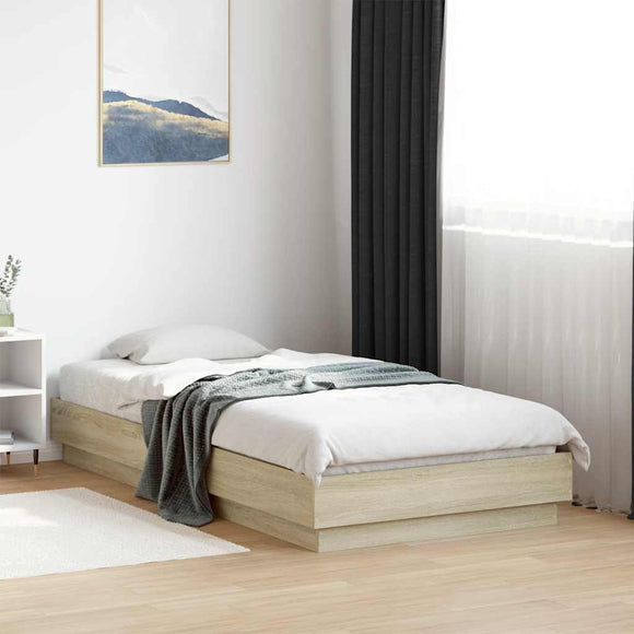 NNEVL Bed Frame without Mattress Sonoma Oak 90x190 cm Engineered Wood