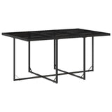 NNEVL 11 Piece Garden Dining Set with Cushions Black Poly Rattan
