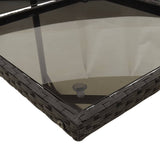 NNEVL 11 Piece Garden Dining Set with Cushions Black Poly Rattan