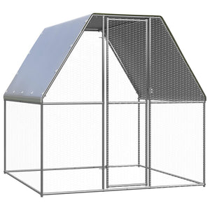 NNEVL Chicken Cage Silver and Grey 2x2x2 m Galvanised Steel