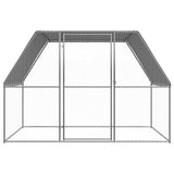 NNEVL Chicken Cage Silver and Grey 3x2x2 m Galvanised Steel