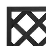 NNEVL Planter with Trellis Black Solid Wood Fir