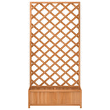 NNEVL Planter with Trellis Brown Solid Wood Fir