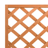 NNEVL Planter with Trellis Brown Solid Wood Fir