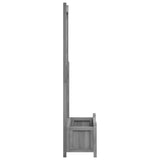 NNEVL Planter with Trellis Grey Solid Wood Fir