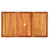NNEVL Garden Table Black 140x80x75 cm Poly Rattan Acacia Wood