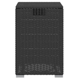 NNEVL Propane Tank Cover Table Black 40x40x60 cm Poly Rattan