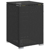 NNEVL Propane Tank Cover Table Black 40x40x60 cm Poly Rattan