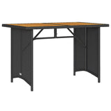 NNEVL 2 Piece Garden Dining Set with Cushions Black Poly Rattan