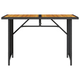 NNEVL 2 Piece Garden Dining Set with Cushions Black Poly Rattan