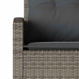NNEVL L-shaped Couch Sofa with Cushions Grey Poly Rattan