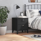 NNEVL Bedside Cabinet VIKEN Black Engineered Wood