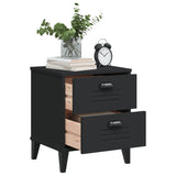 NNEVL Bedside Cabinet VIKEN Black Engineered Wood