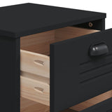 NNEVL Bedside Cabinet VIKEN Black Engineered Wood