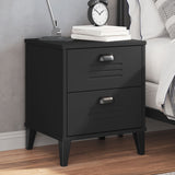 NNEVL Bedside Cabinet VIKEN Black Engineered Wood