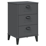 NNEVL Bedside Cabinet VIKEN Anthracite Grey Engineered Wood