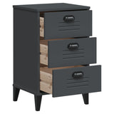 NNEVL Bedside Cabinet VIKEN Anthracite Grey Engineered Wood